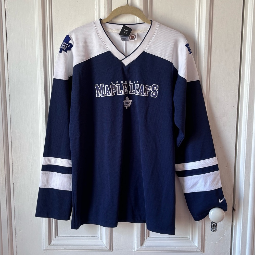 Vintage Nike Navy white Toronto Maple Leafs Hockey Jersey Size 20/XL